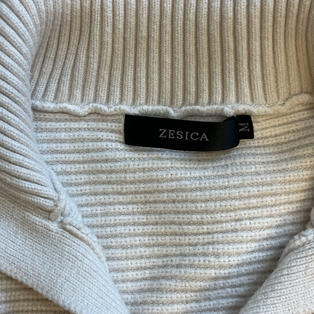 Collared Cream Sweater - Picture 3 of 4